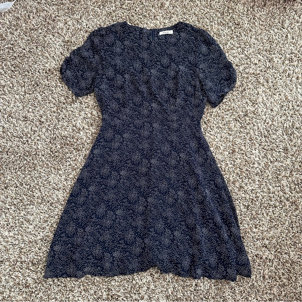 Mod Ref Midnight Blue Polka Dot Dress